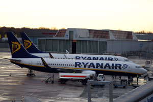 Ryanair Maschinen am Airport Bremen