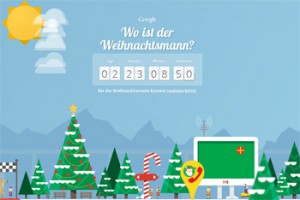 Googles "Auf den Spuren des Weihnachtsmanns"