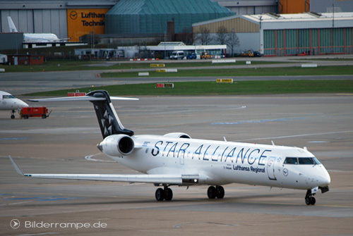 Flugzeug der Lufthansa im Hamburg