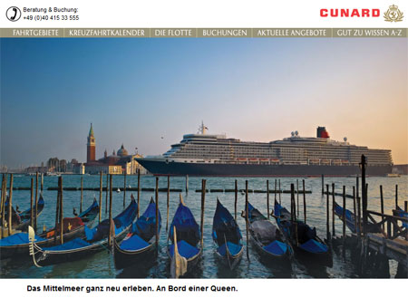Queen Elizabeth in Venedig | © Cunard Line