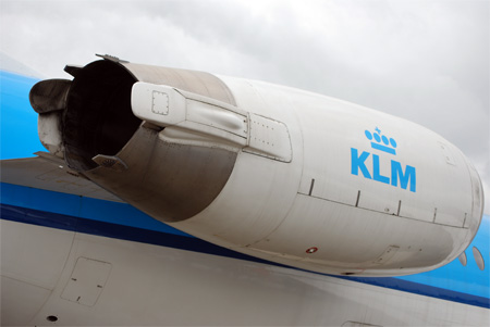 Düse an einem KLM Flugzeug