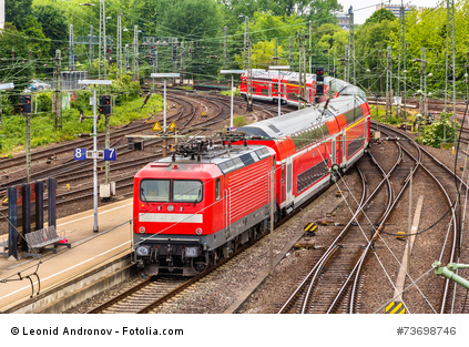 Ein Zug der Deutschen Bahn