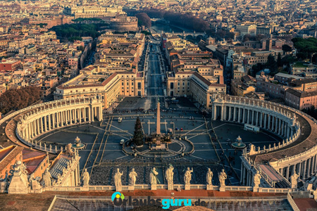 Luftaufnahme vom Vatikan und Rom