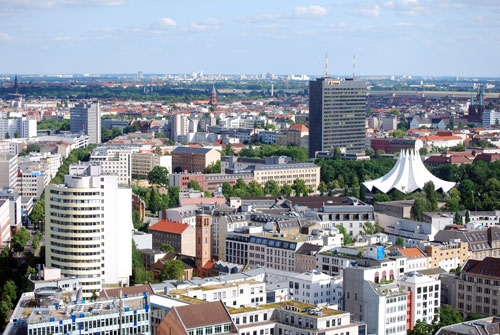 Blick auf den Anhalter Bahnhof in Berlin