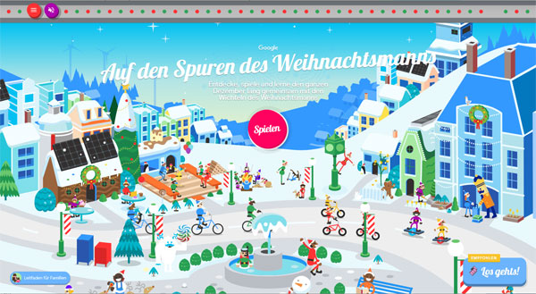 Screenshot: Google Weihnachtsdorf 2020